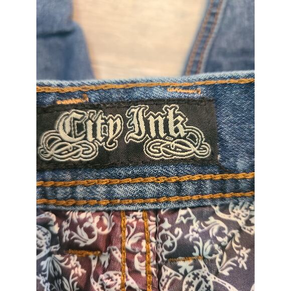 City ink size 8 youth distressed bootcut jeans - Picture 5 of 7